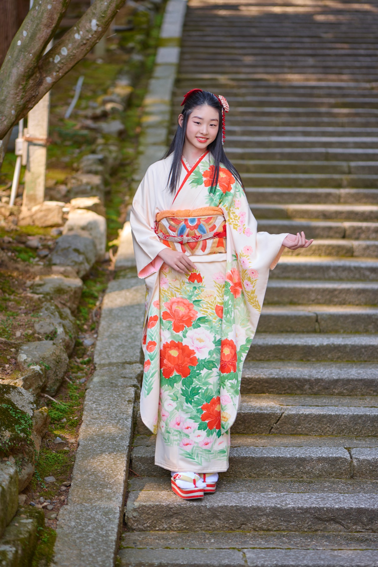 十三参りという成長の節目を写真で残すイメージカット